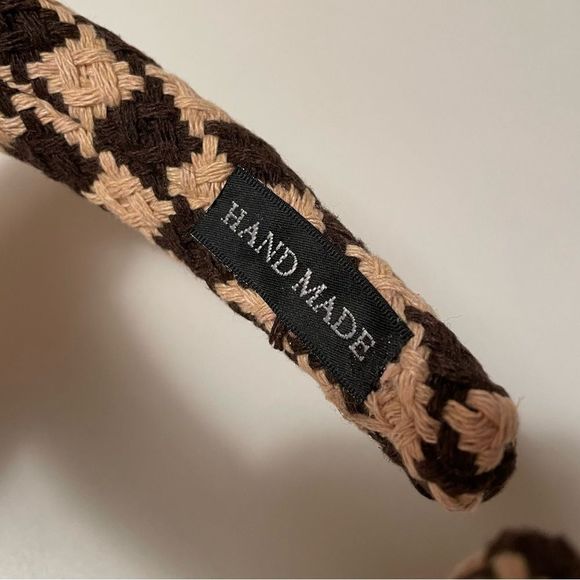 Basket Weave Tweed Padded Headband, Dark Brown & Rich Warm Tan, NWOT - Picture 5 of 5